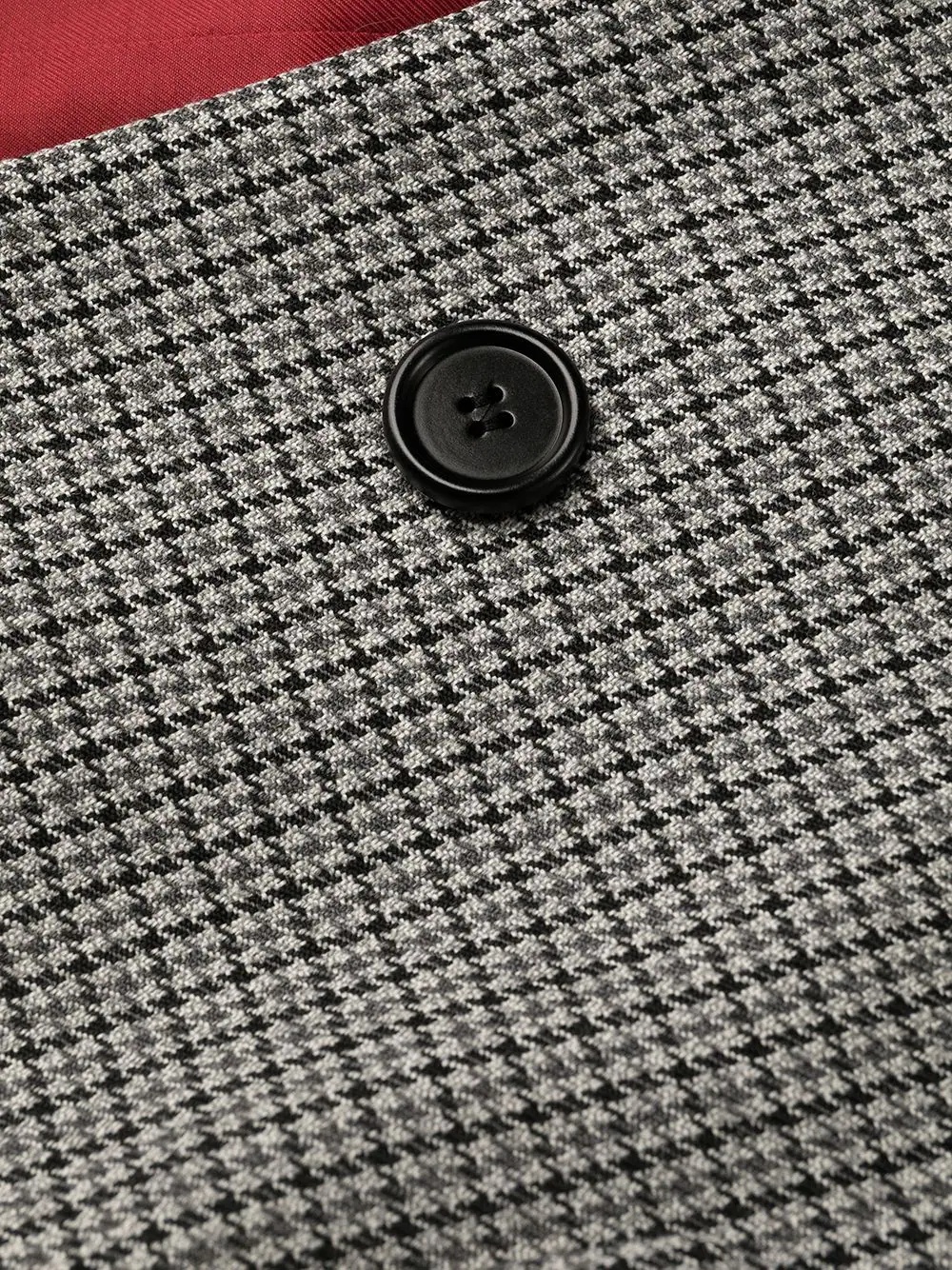 stitch-detail checked coat - 6