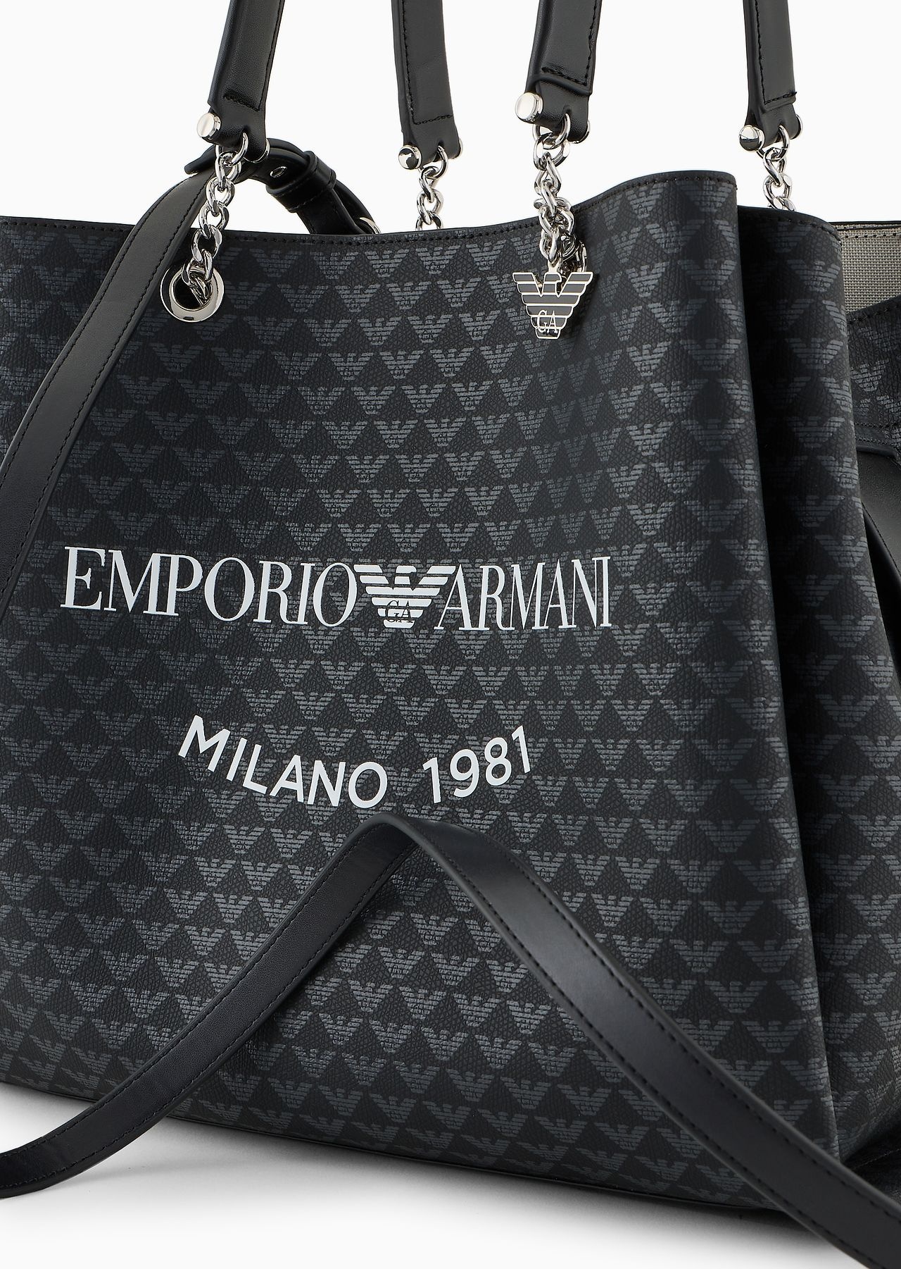 All-over eagle shopper bag with eagle charm - 5