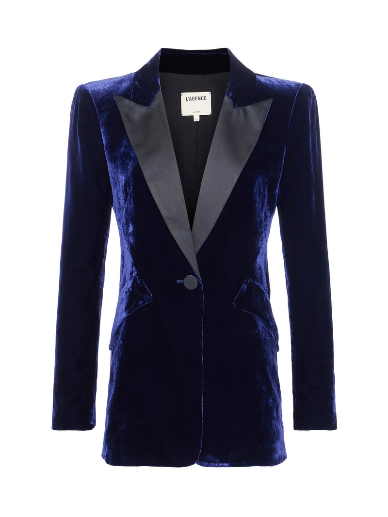 Sheila Velvet Longline Blazer 1