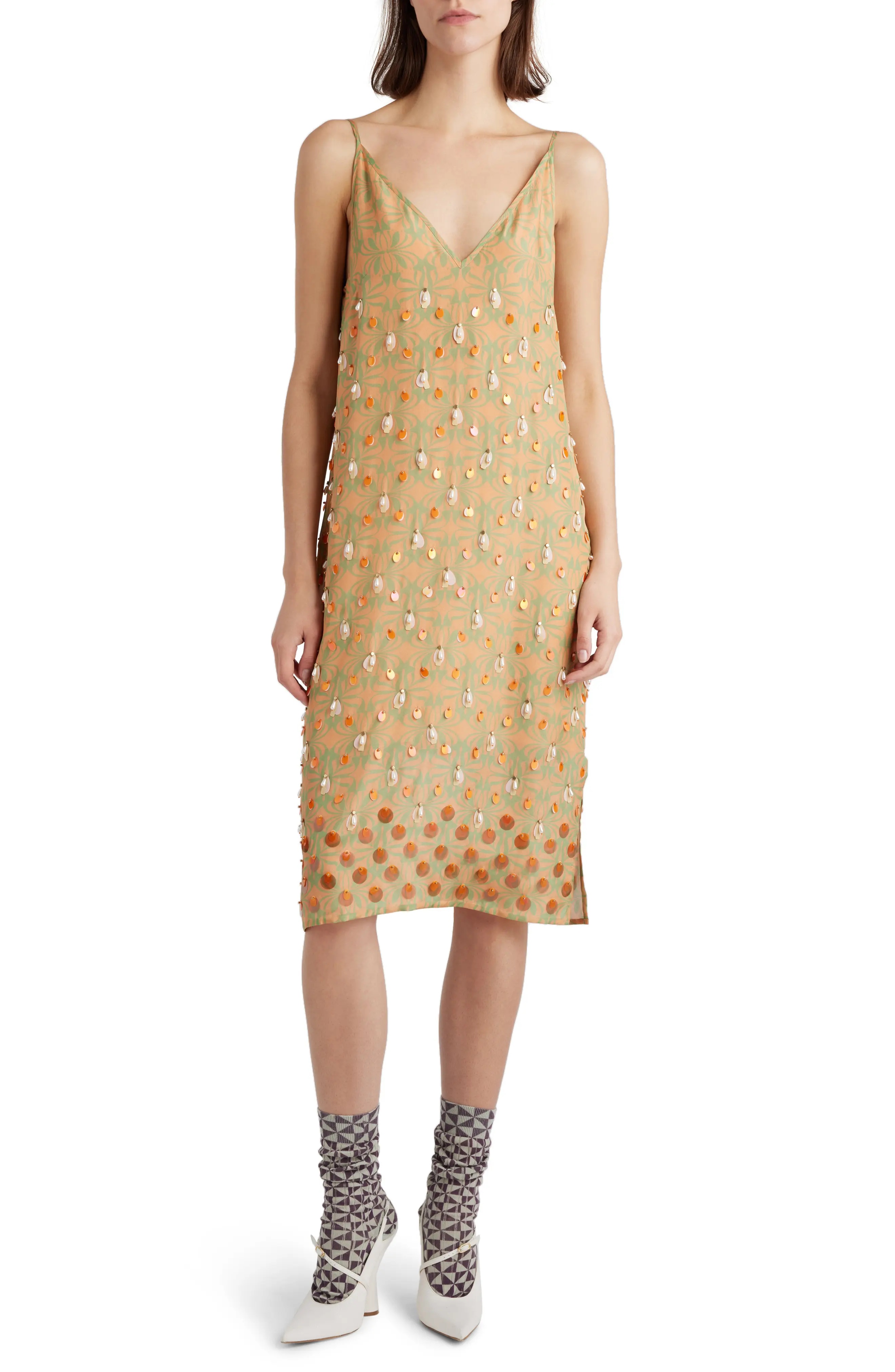 Embellished Silk Slipdress - 1