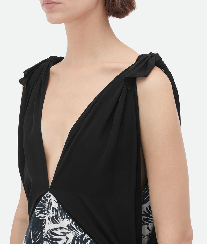 Printed Silk Long Dress 4
