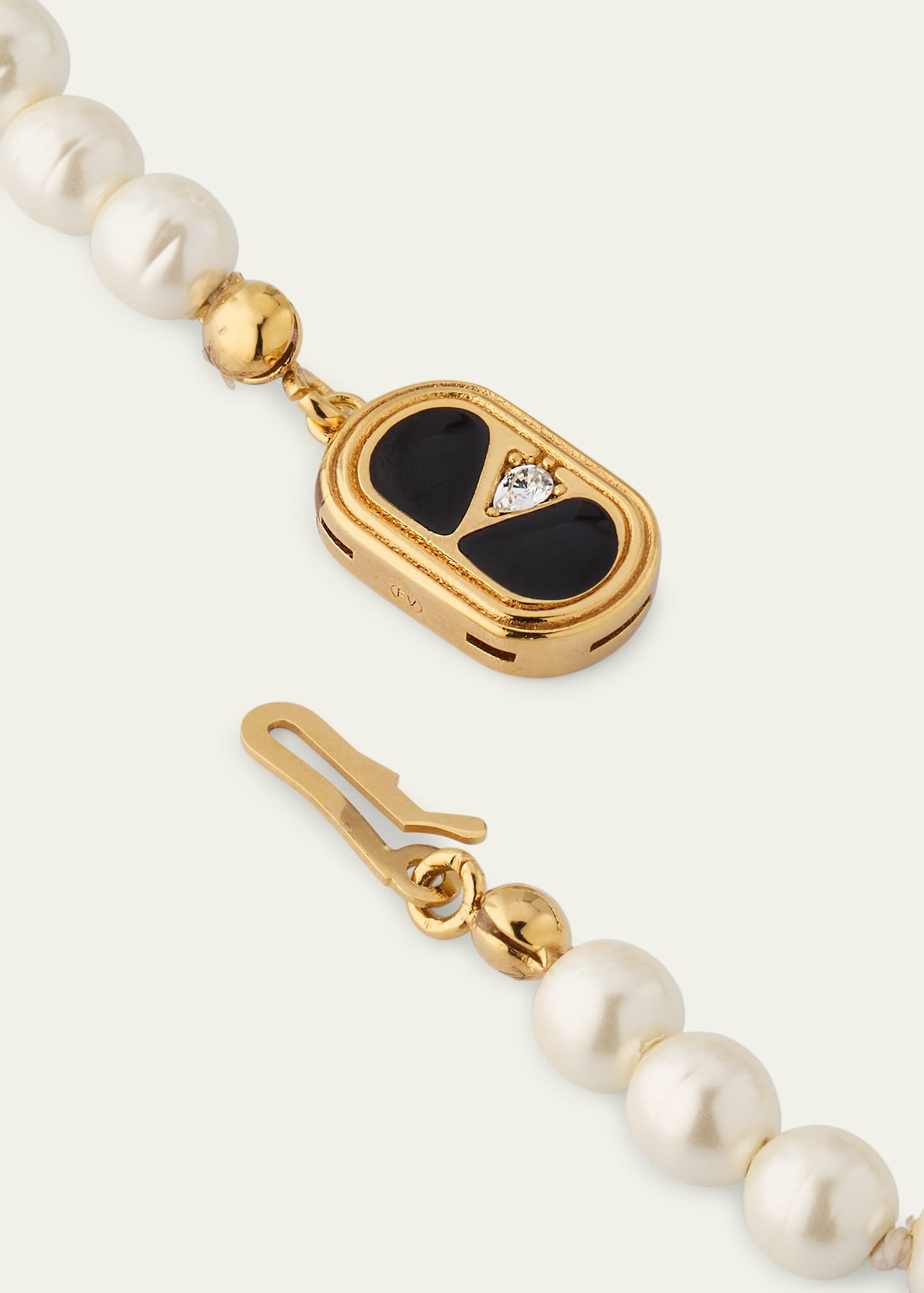 VLOGO Akoya Pearl Layered Ovalette Necklace - 4