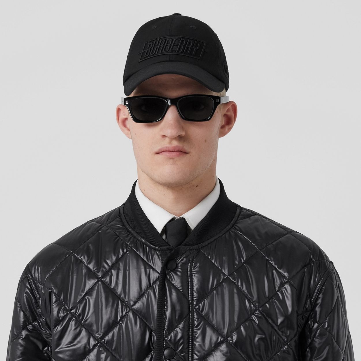 Diamond Quilted Nylon Bomber Jacket - 3