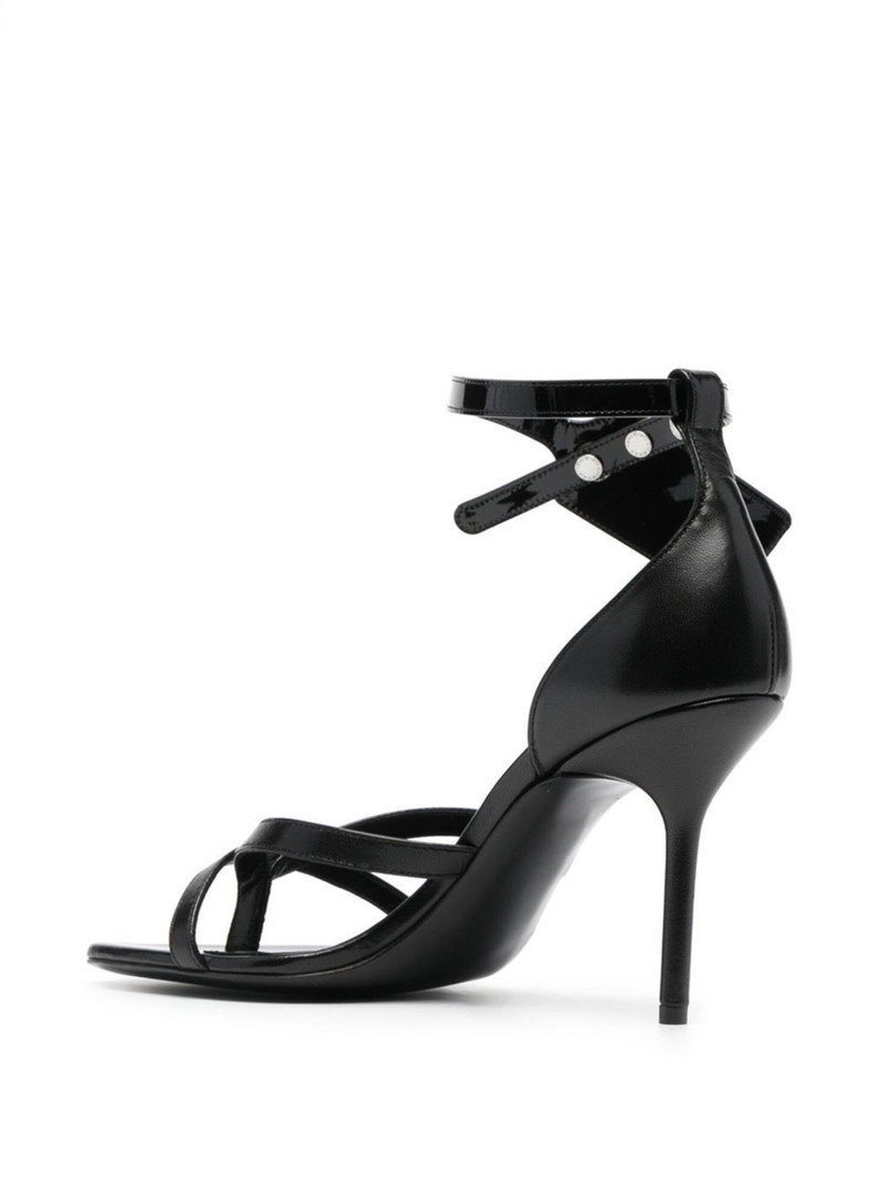 Off-White Zip Tie leather sandals outlook
