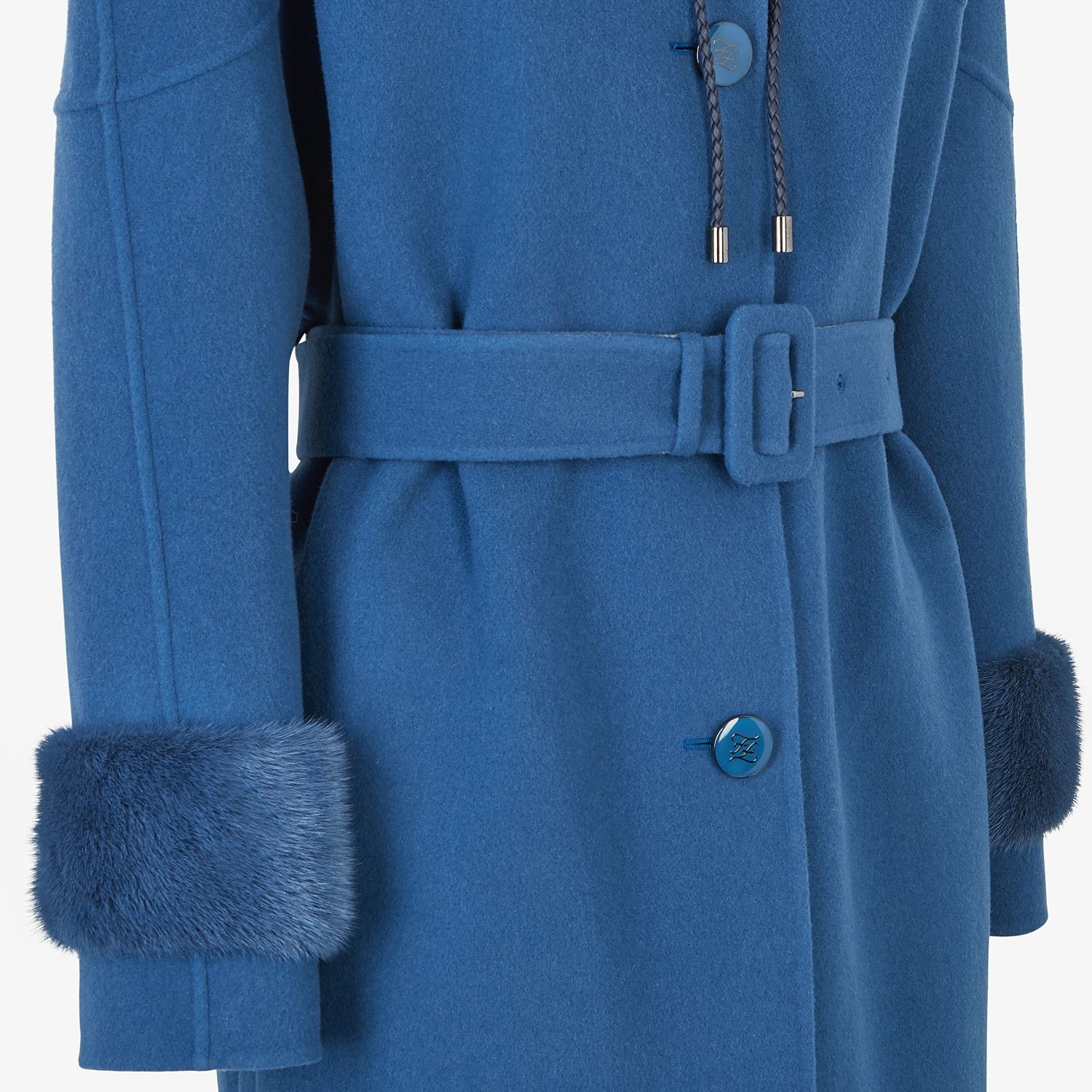 Blue wool parka - 3