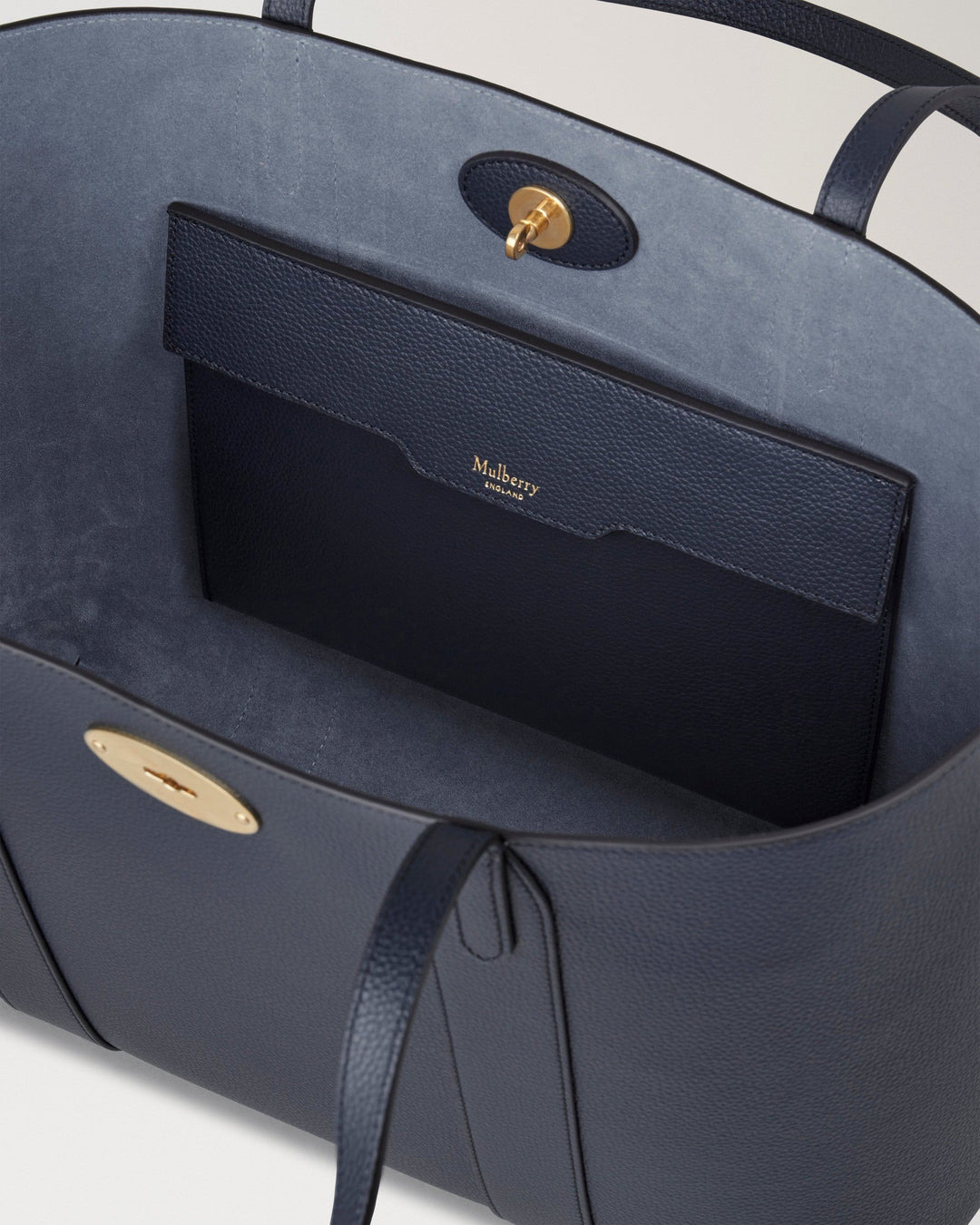 Bayswater Tote Night Sky & Poplin Blue Small Classic Grain With Contrast - 5