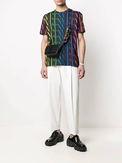 Valentino VLTN rainbow-logo print T-shirt outlook