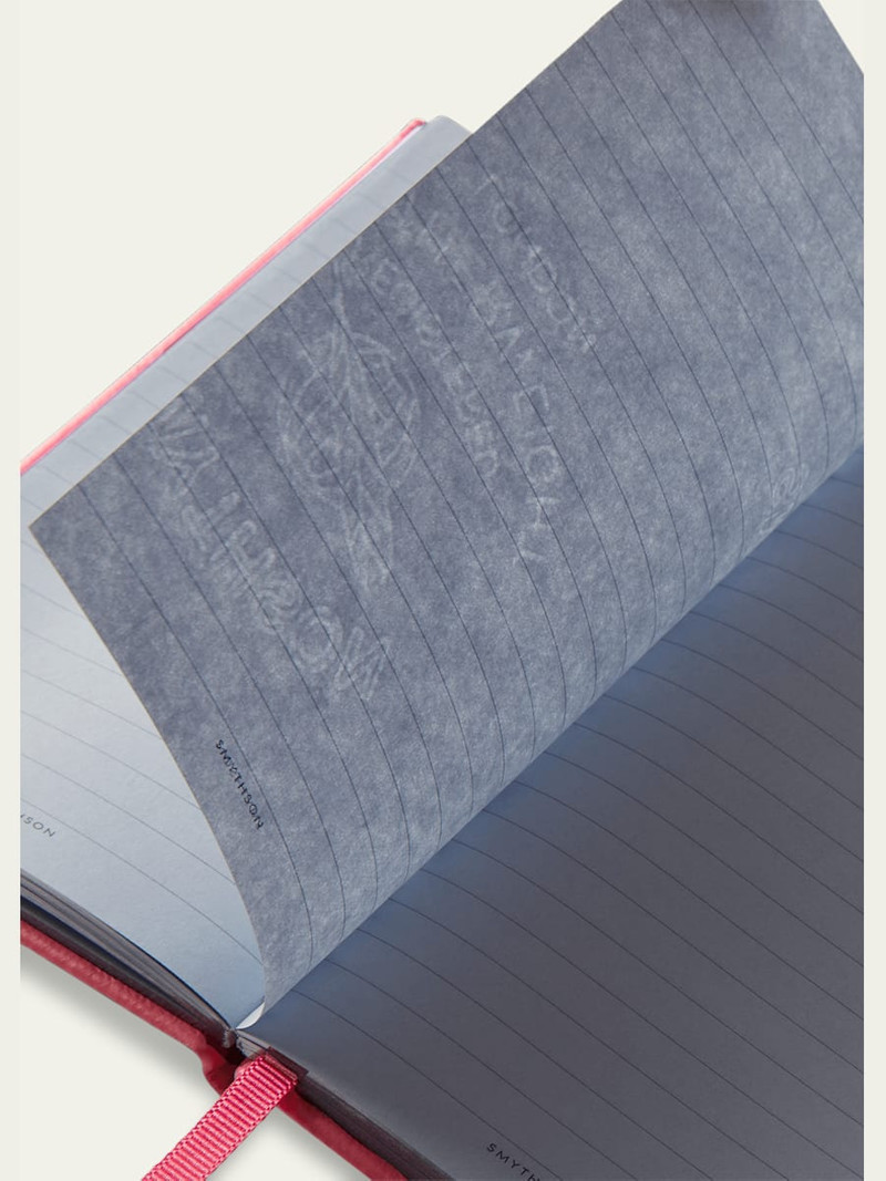 Smythson "Live, Love, Laugh" Panama Leather Pocket Notebook, Raspberry outlook