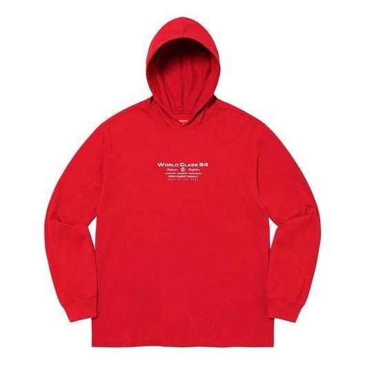 Supreme Best Of The Best Hooded L/S Top 'Red White' SUP-FW20-323 - 1