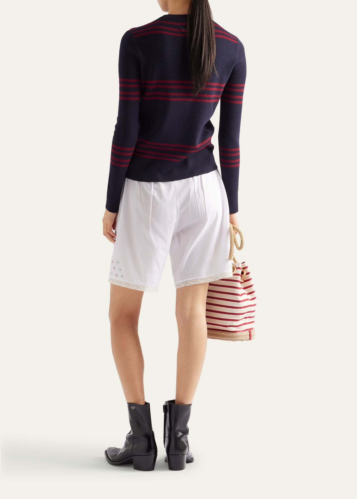 Striped Wool Turtleneck Sweater - 3