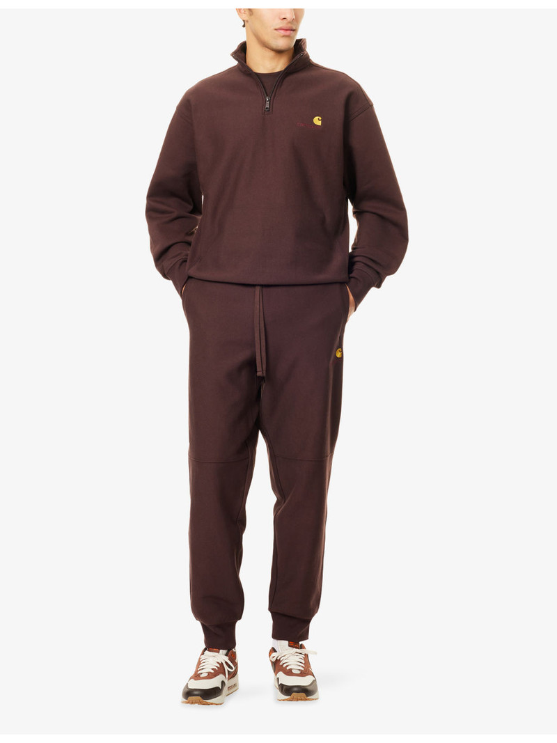 Carhartt American Script Tapered-Leg Cotton-Blend Jogging Bottoms outlook