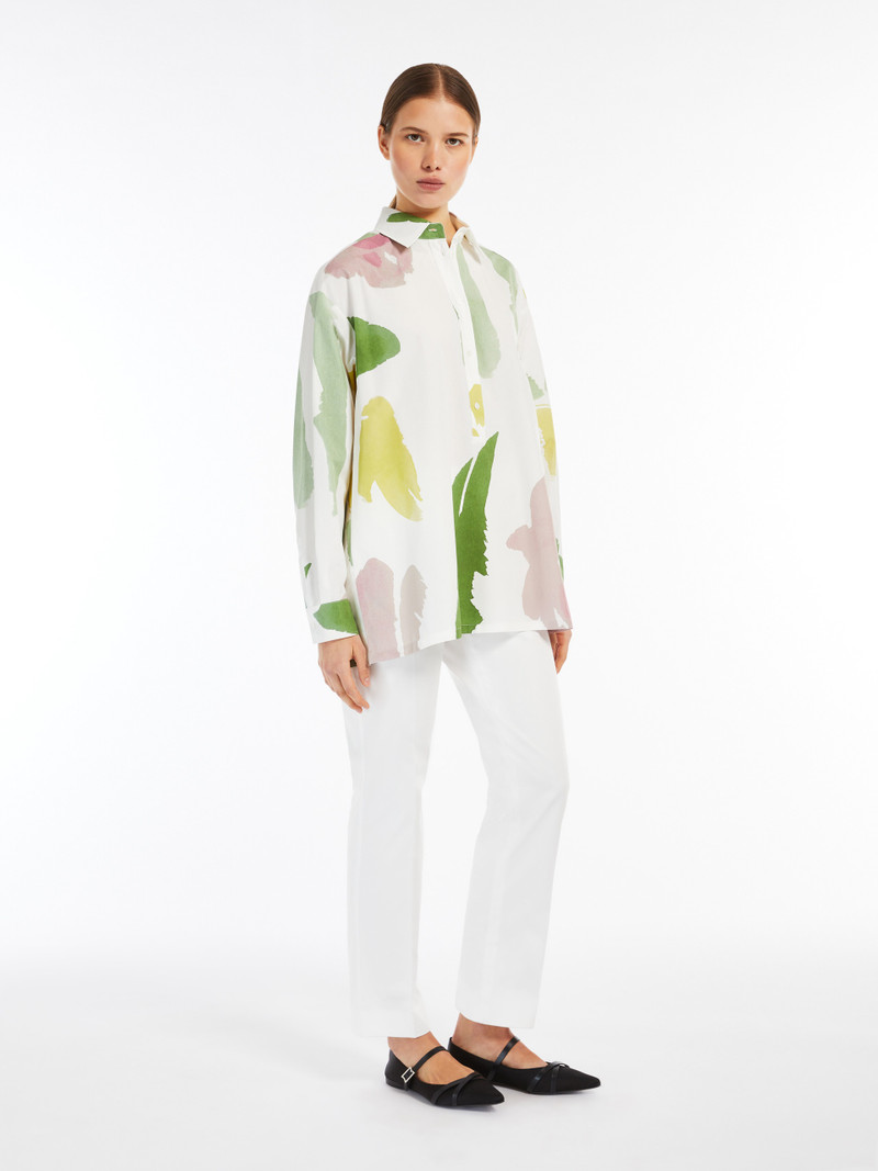 Max Mara VERACE Printed cotton oversized blouse outlook