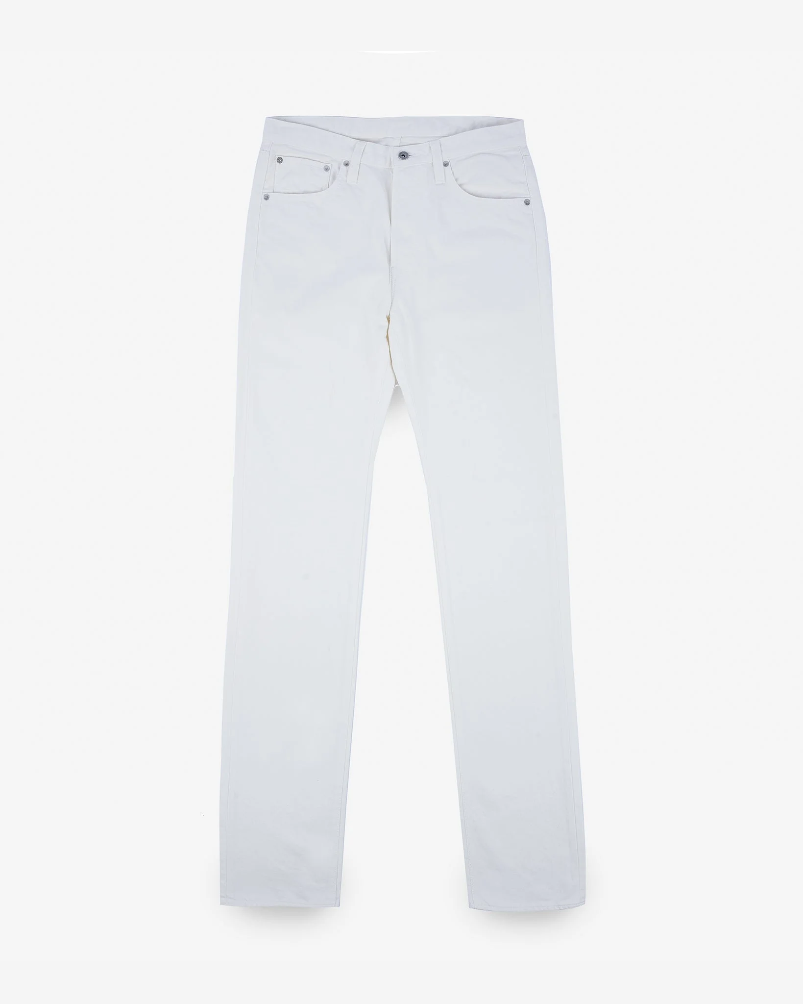 IH-666-WT 13.5OZ DENIM SLIM STRAIGHT CUT JEANS - WHITE - 1