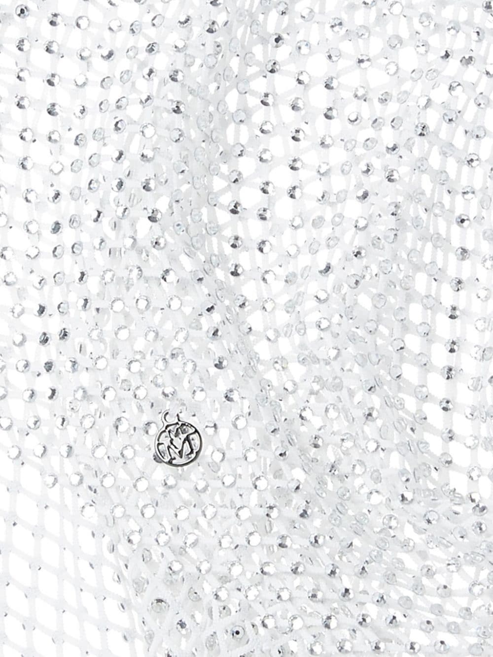 crystal-embellished mesh hood - 2