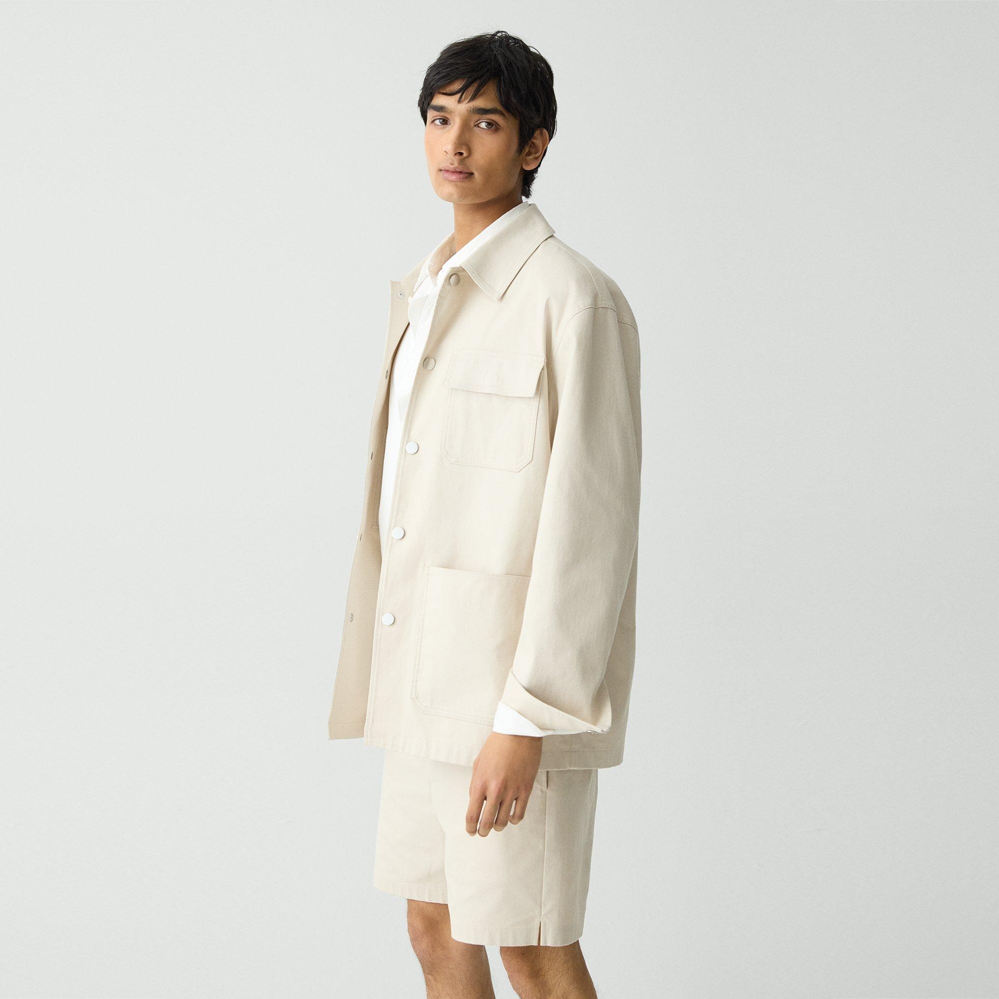 Utility Coat in Stretch Cotton Canvas - 3