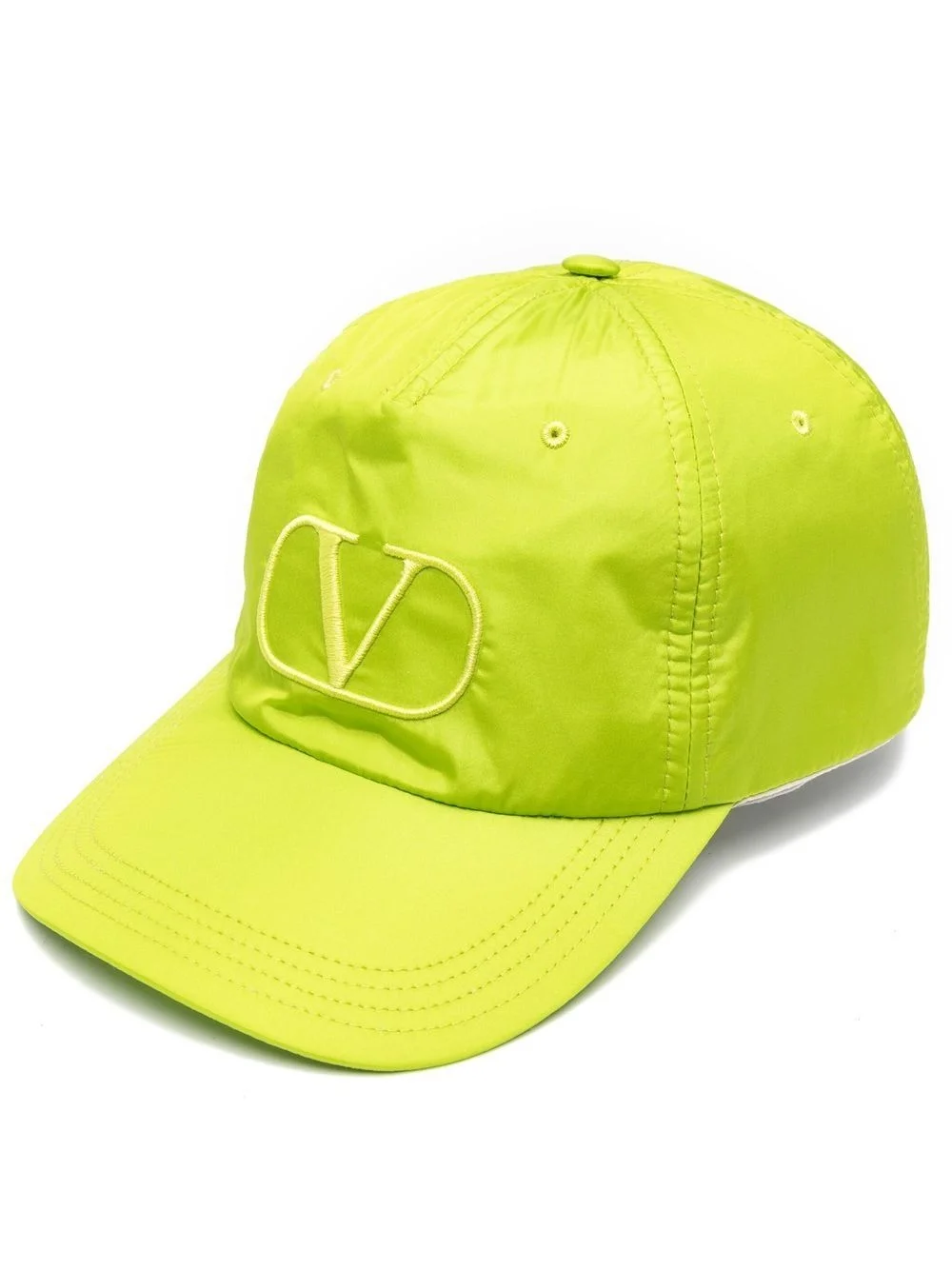 embroidered-logo silk baseball cap - 1
