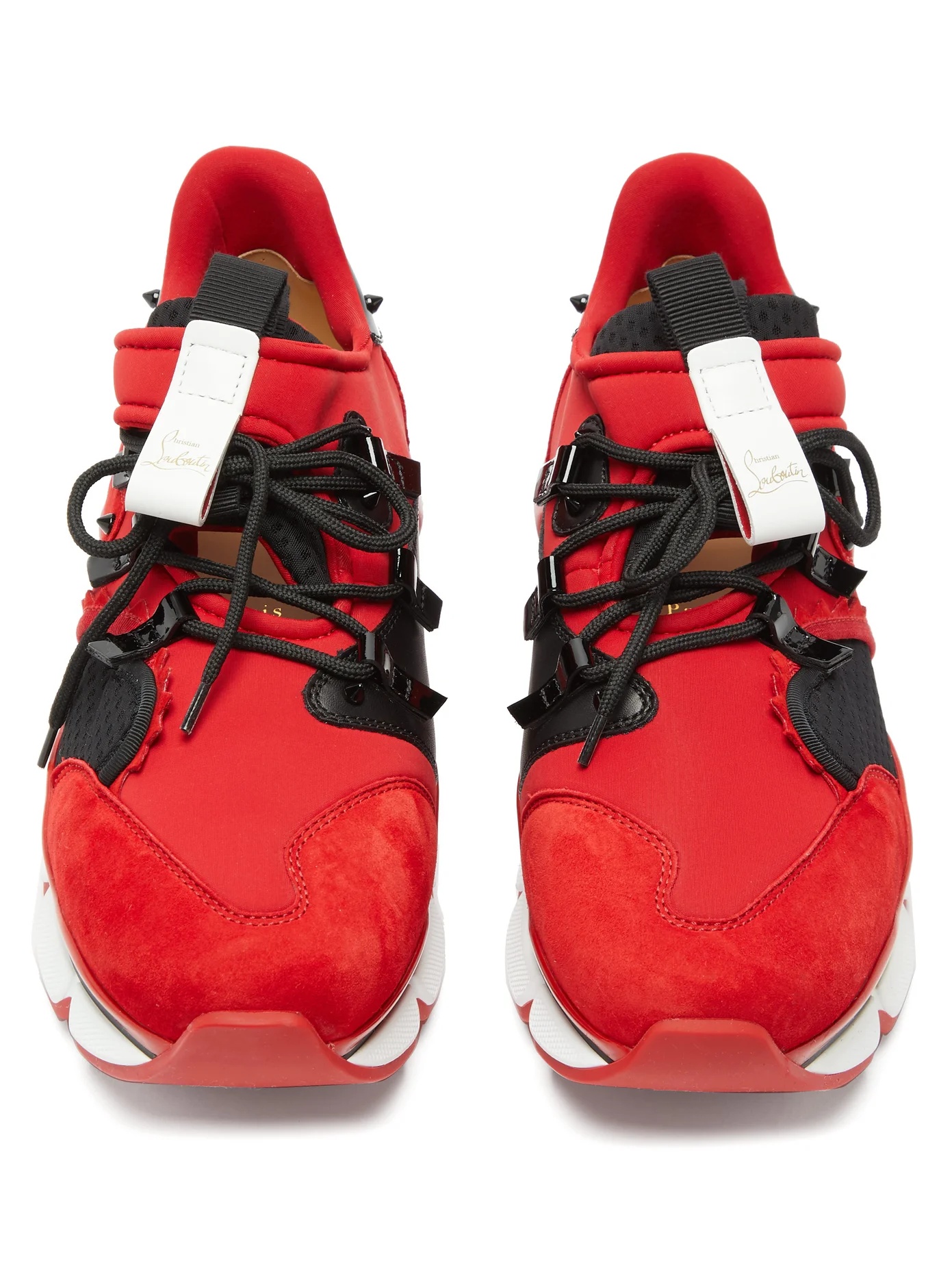 Red Runner neoprene trainers - 4