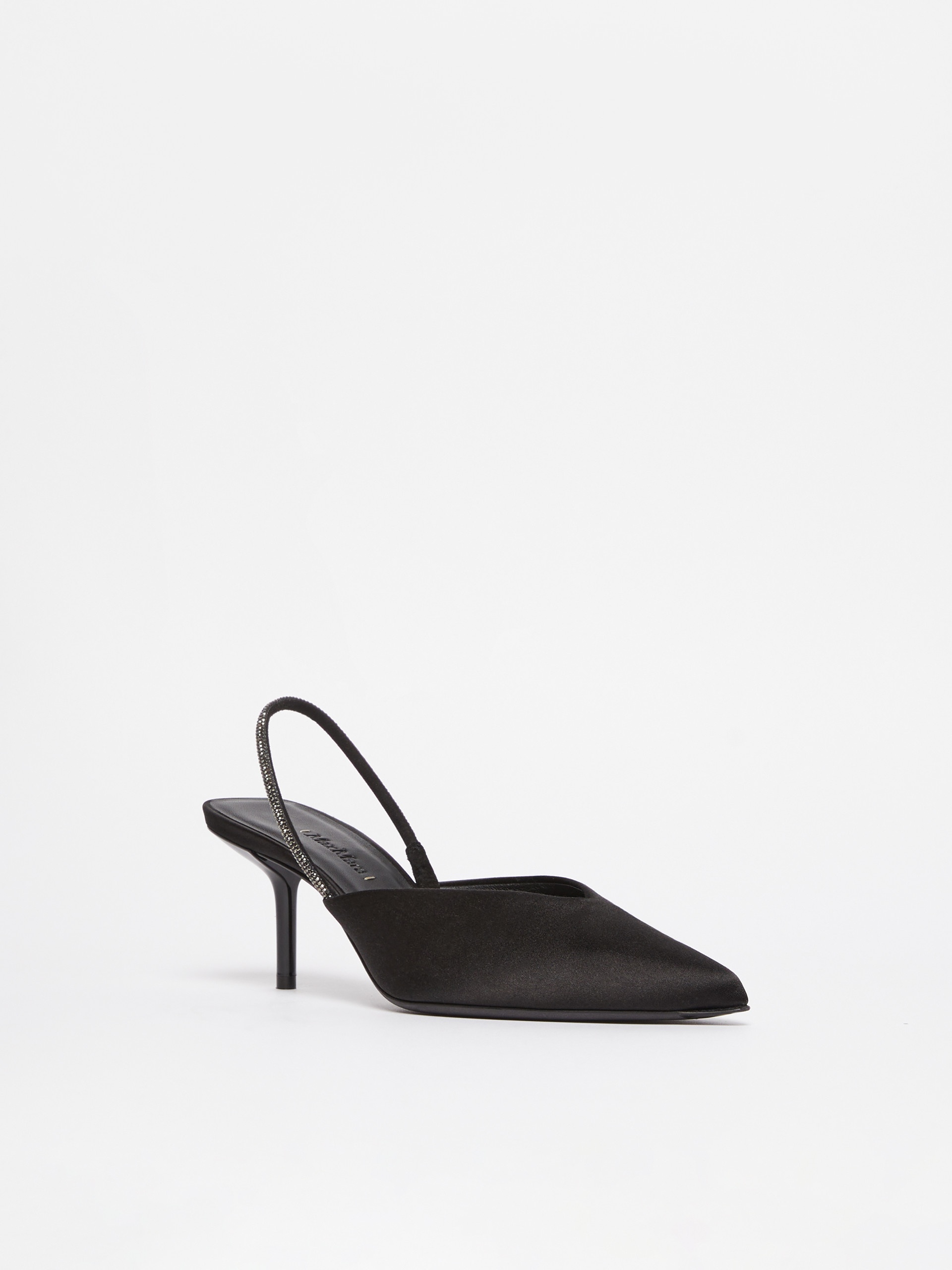 HCRYSTALSLING Satin slingback heels - 2