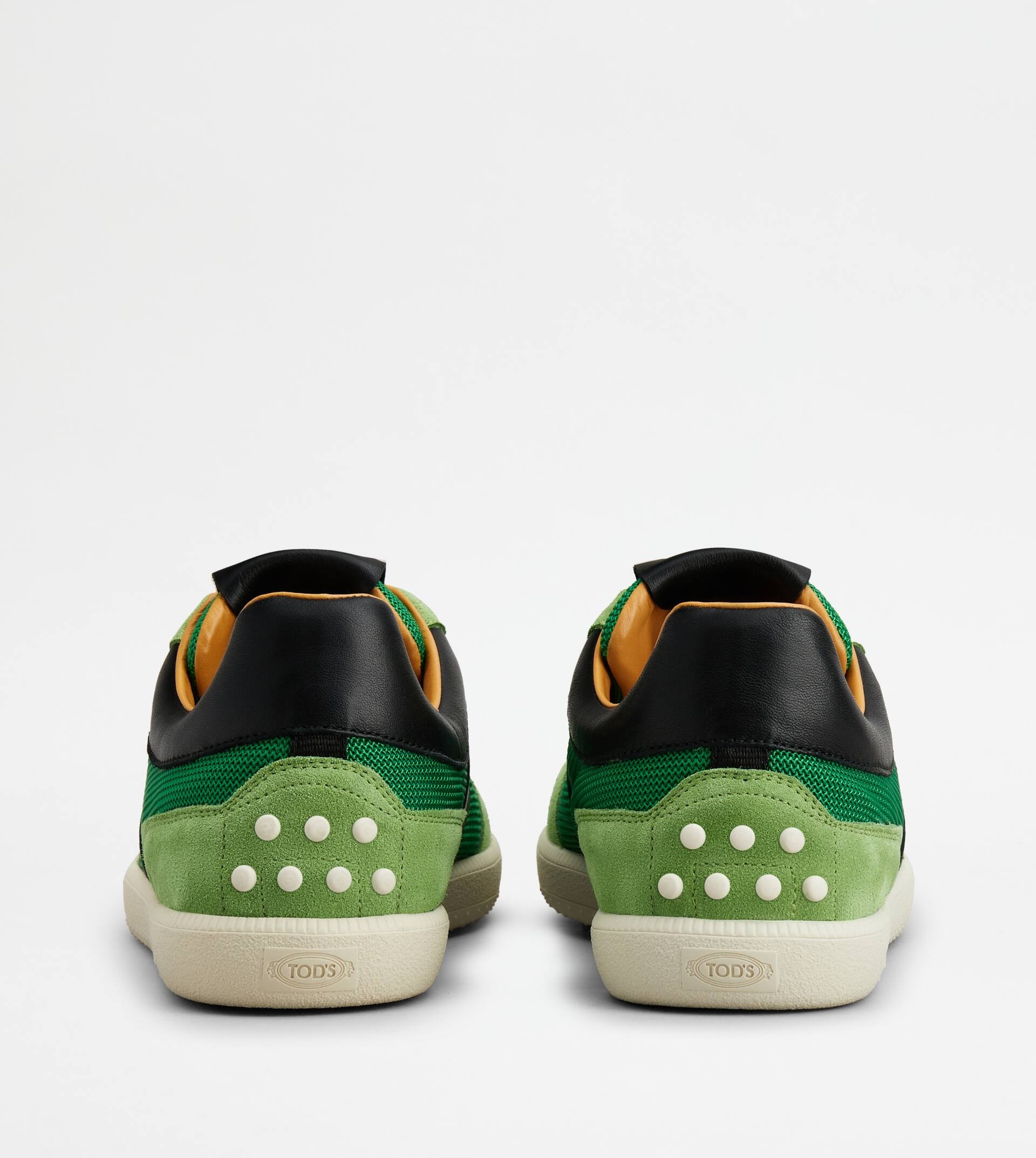 TOD'S TABS SNEAKERS IN SUEDE AND TECHNICAL FABRIC - GREEN, BLACK - 2