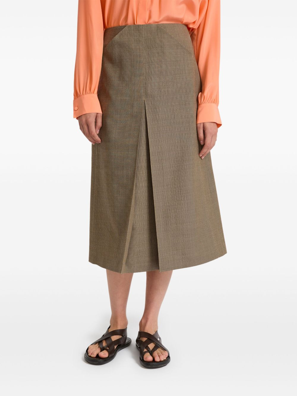 wool split skirt - 4