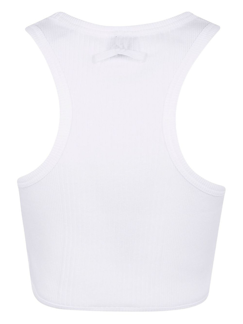 Jean Paul Gaultier ribbed-knit garter tank top outlook