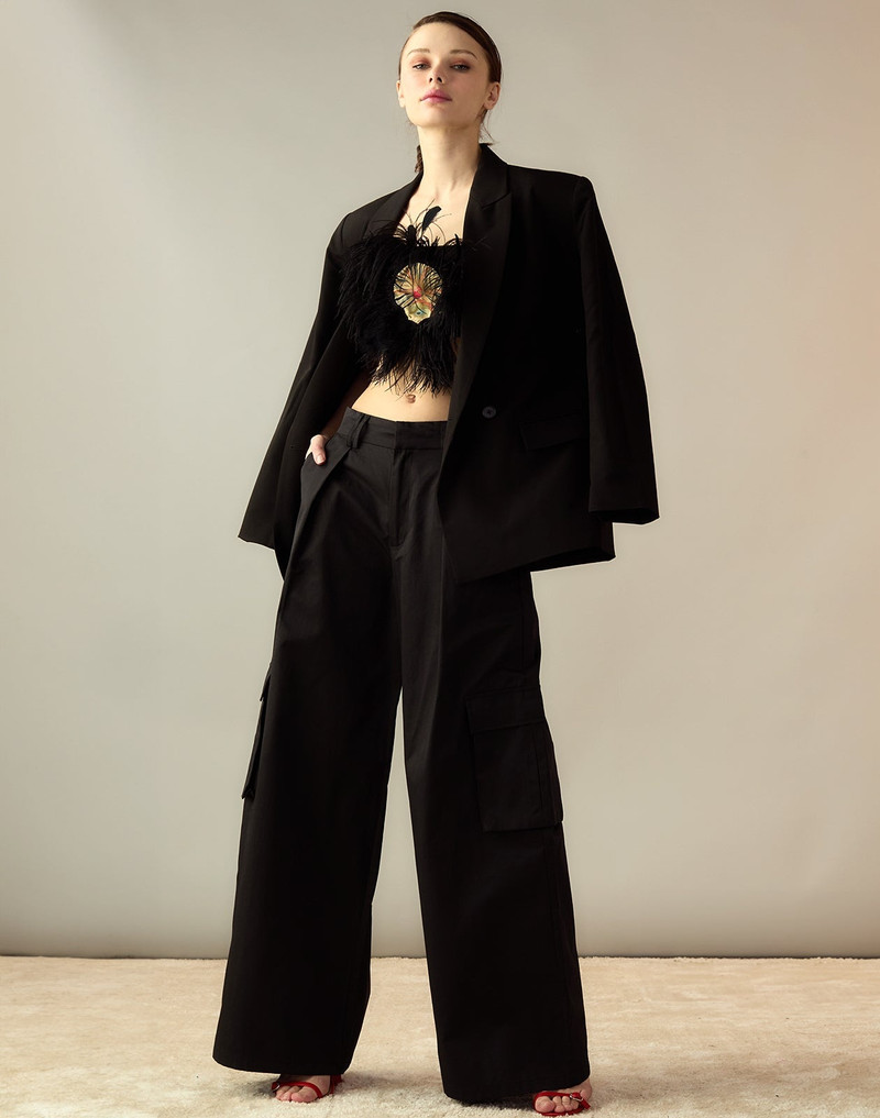 CYNTHIA ROWLEY Marbella Cotton Cargo Pant outlook