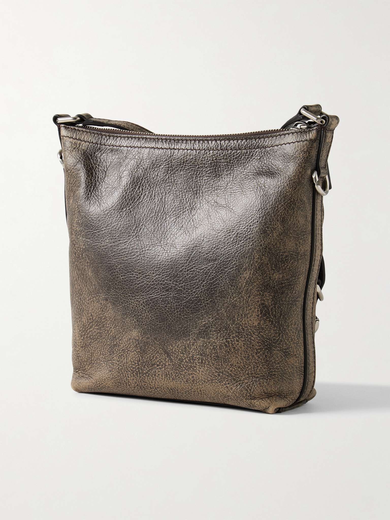 Voyou Small Crinkled-Leather Messenger Bag - 4