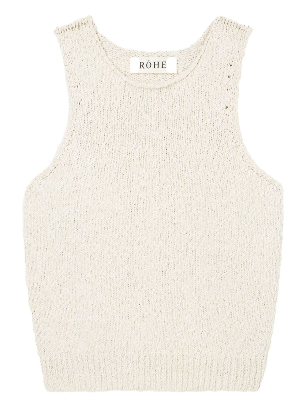 textured sleeveless top - 1