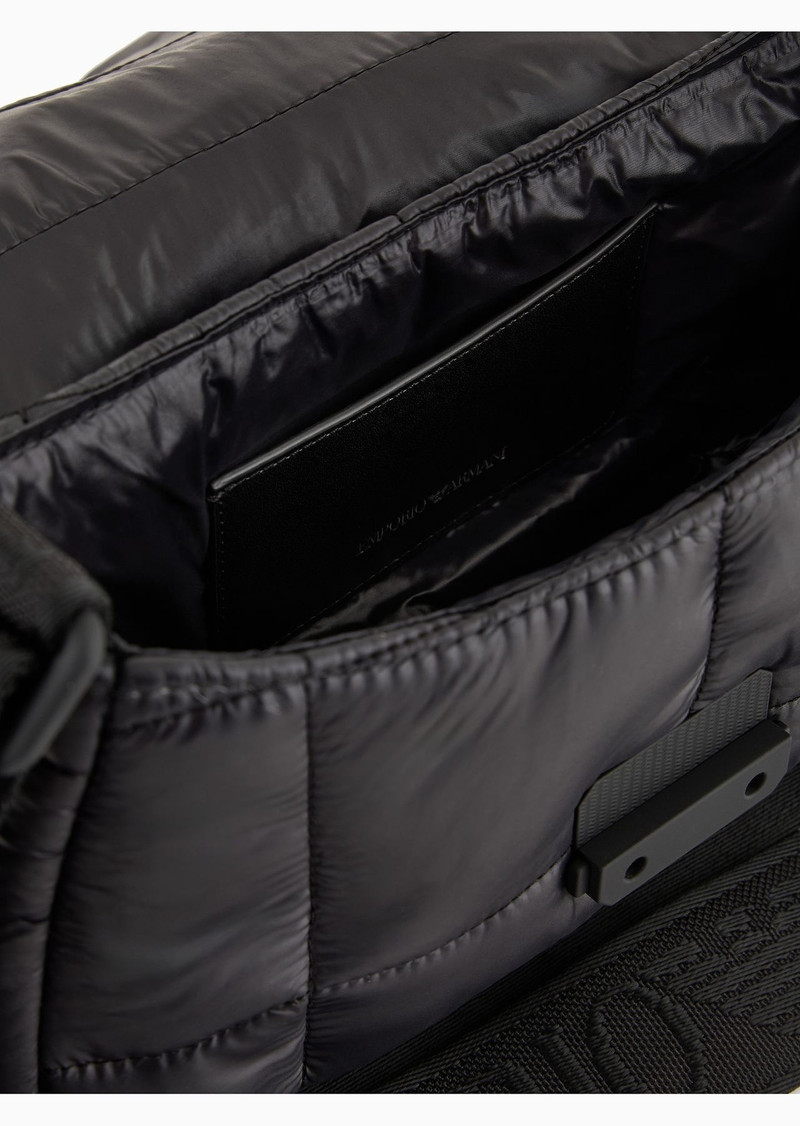 Baguette shoulder bag in quilted nylon 4