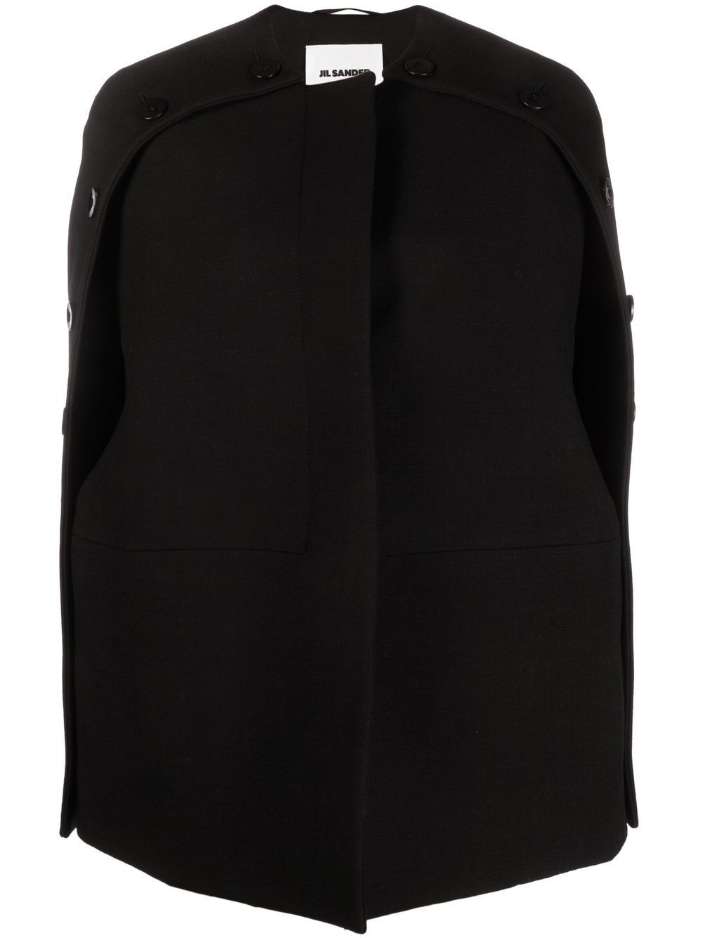 buttoned slit-sleeves coat - 1