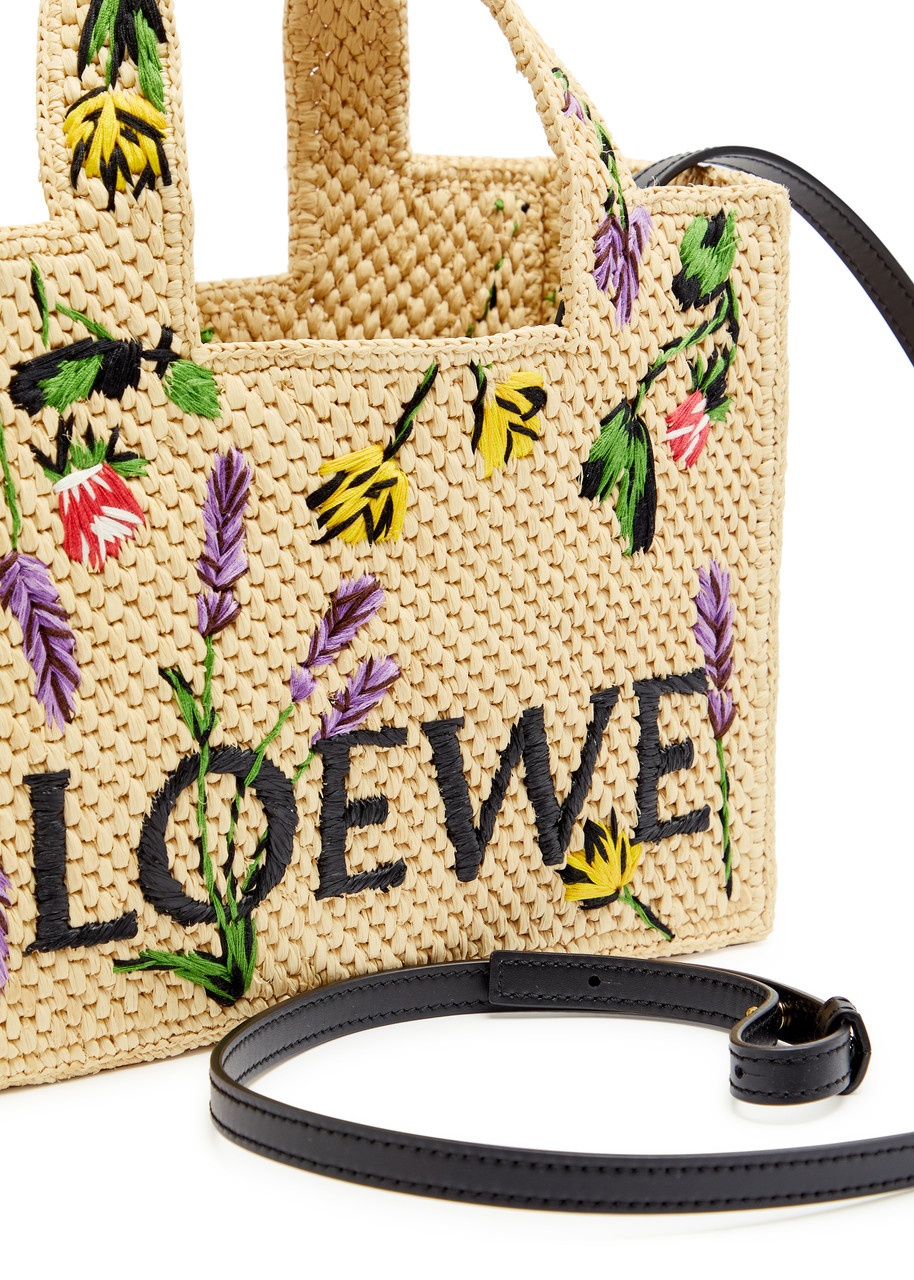 Loewe X Paula's Ibiza Font Floral Raffia Tote bag - 3