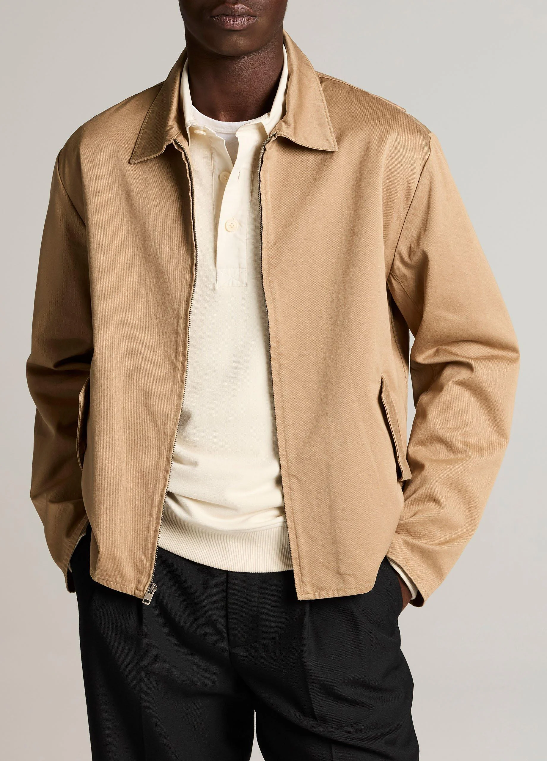 Brushed Cotton Twill Field Jacket - 1
