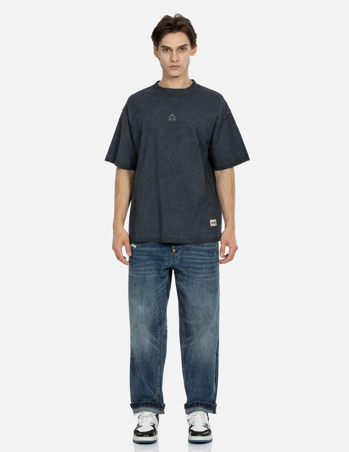 GODHEAD EMBROIDERY AND KAMON PRINT LOOSE FIT T-SHIRT - 6