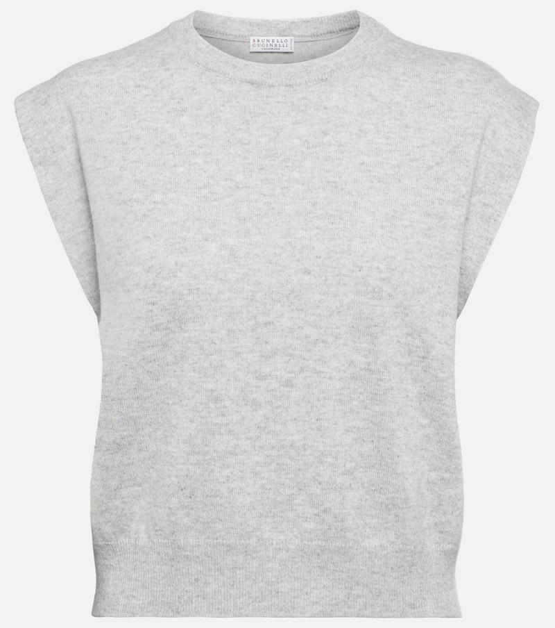Knitted cashmere vest - 1