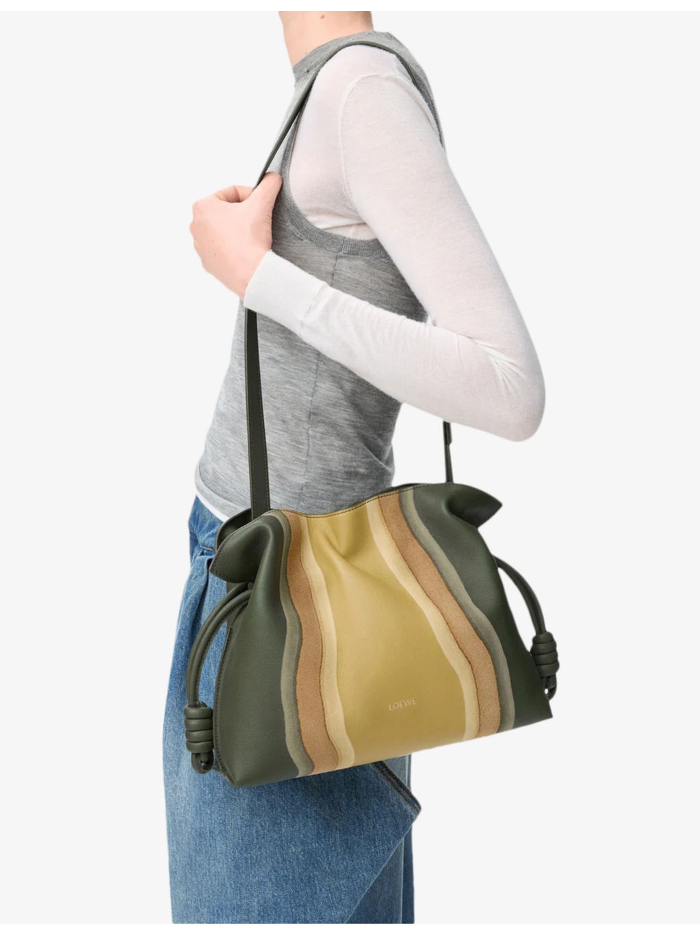Flamenco Medium Leather Clutch Bag - 2