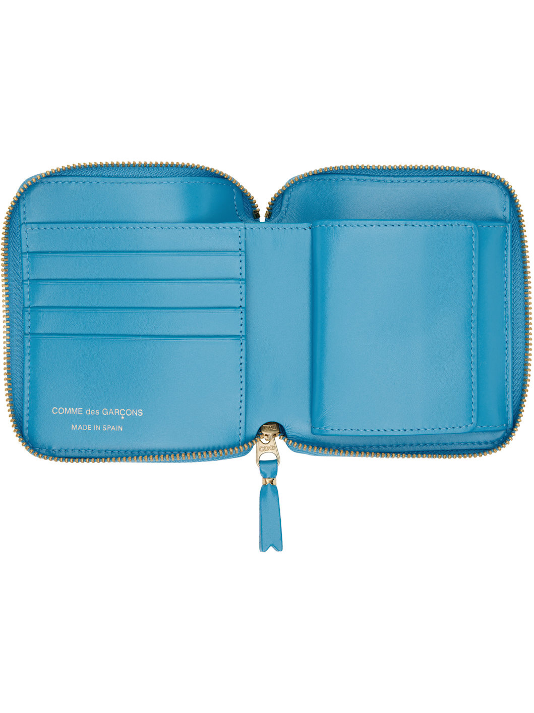 Blue Classic Leather Line Wallet - 3