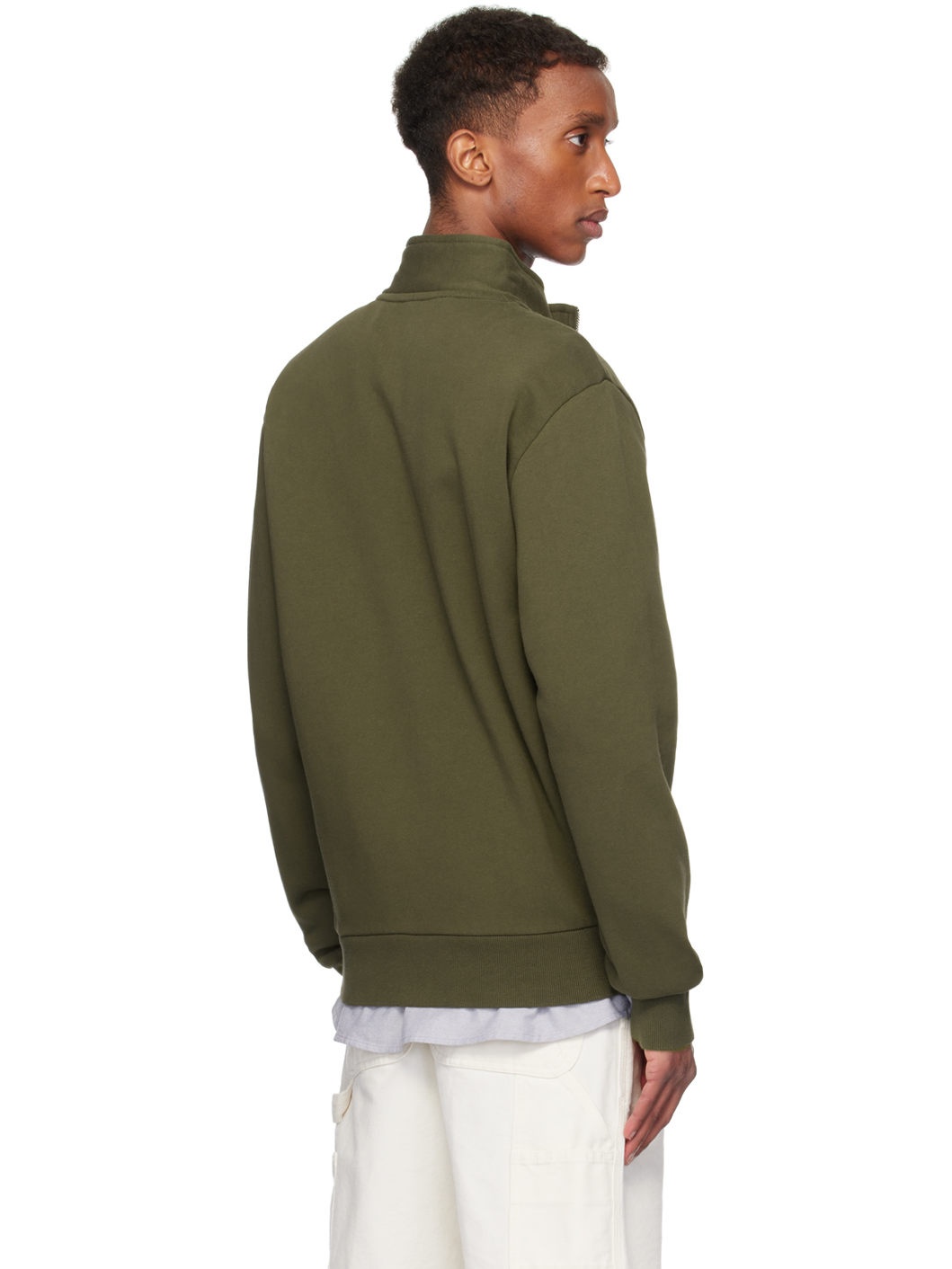 Green Script Embroidery Jacket - 3