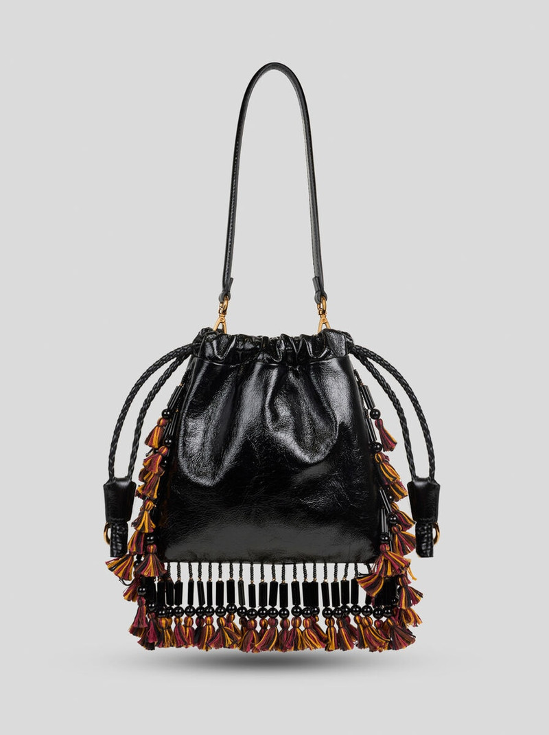SMALL LEATHER KALISPERA BAG WITH FRINGING 3