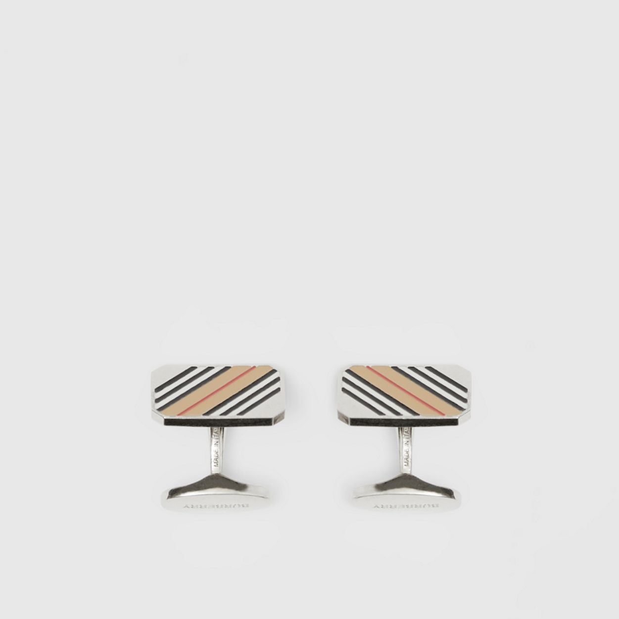 Icon Stripe Palladium-plated Cufflinks - 3