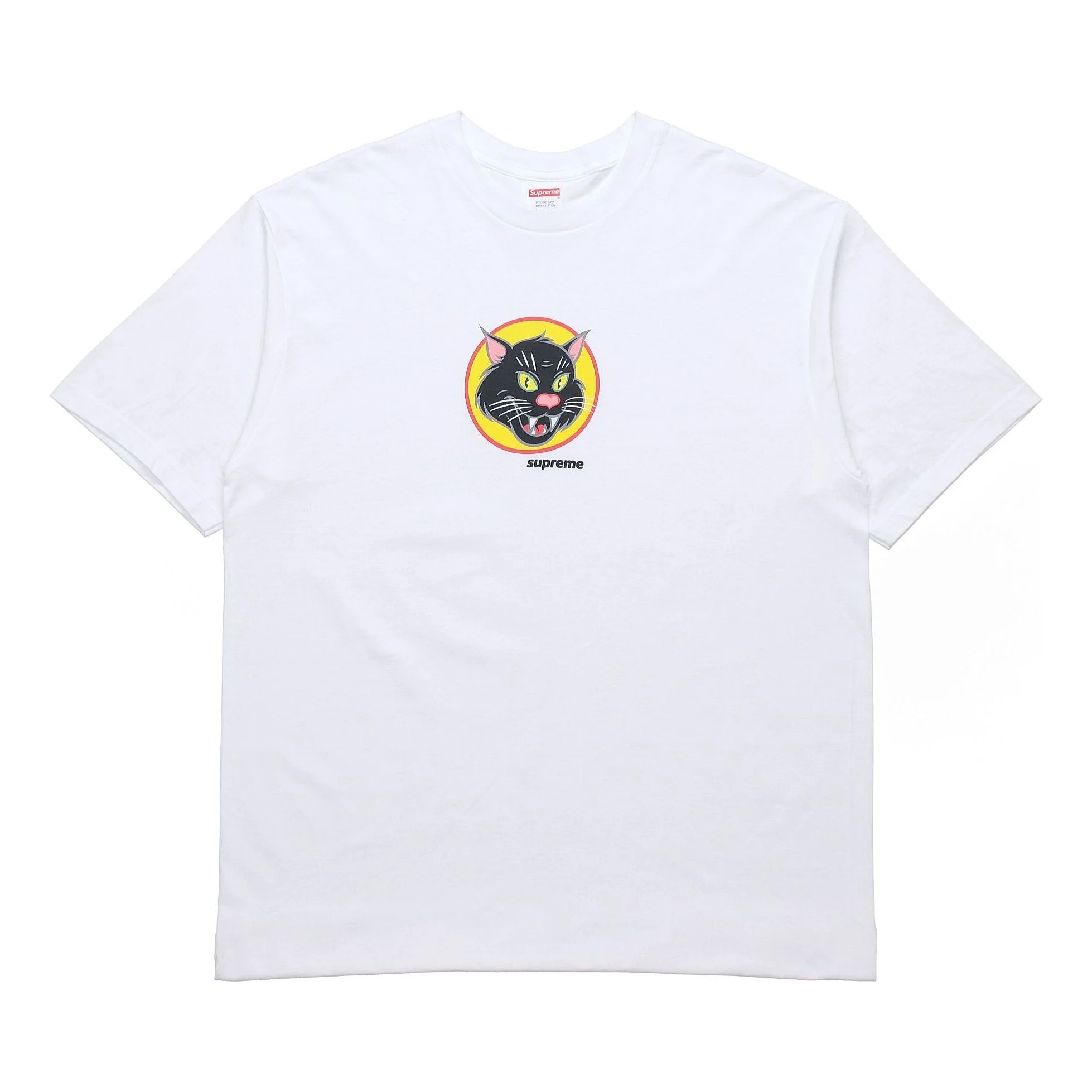 Supreme SS20 Week 1 Black Cat Tee Short Sleeve Unisex White SUP-SS20-317 - 1