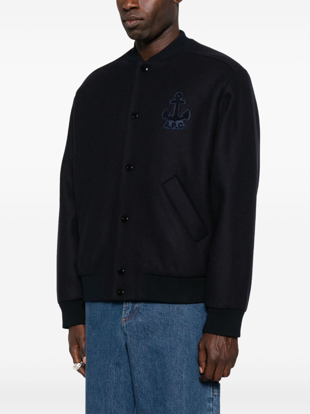 logo-embroidered jacket - 3