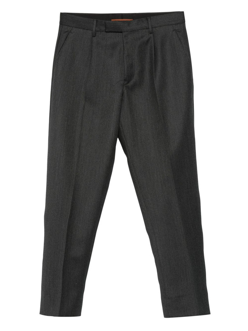 pleated-front pants 1