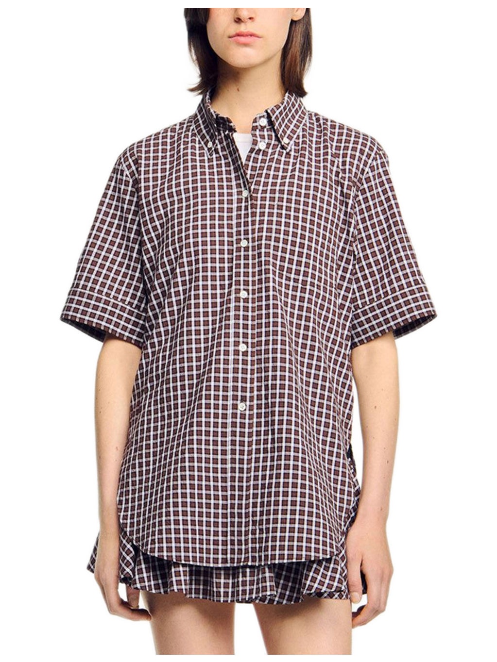 Oversized Checked Cotton Shirt - 3