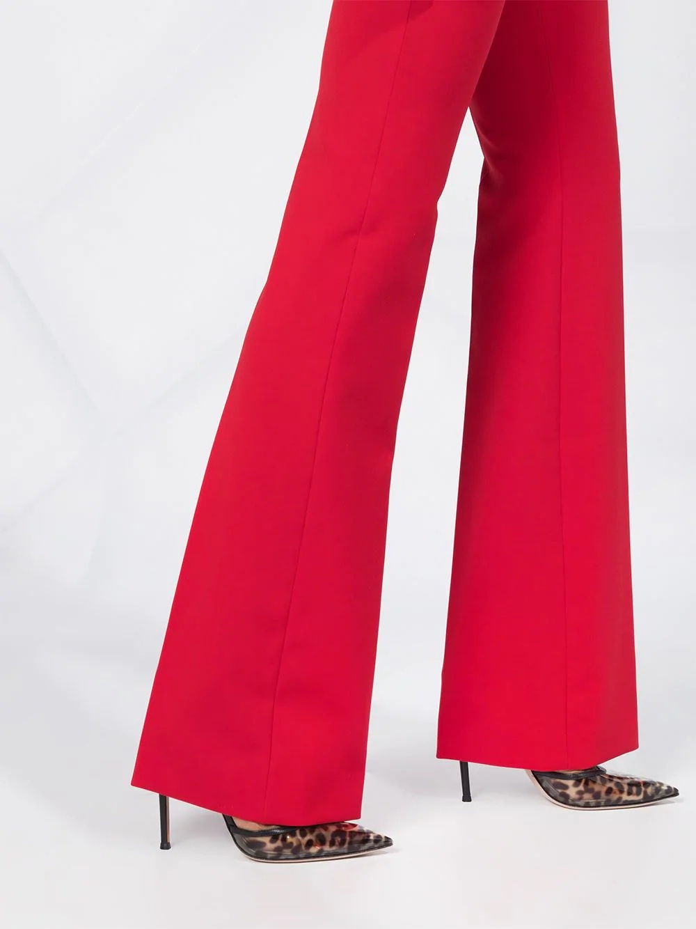 flared high-waisted trousers - 3