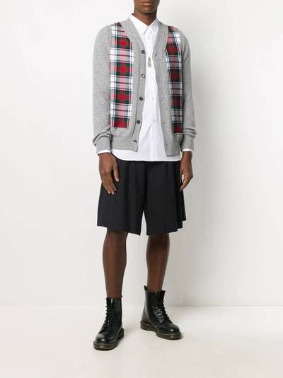 Comme des Garçons SHIRT plaid-panelled cardigan outlook