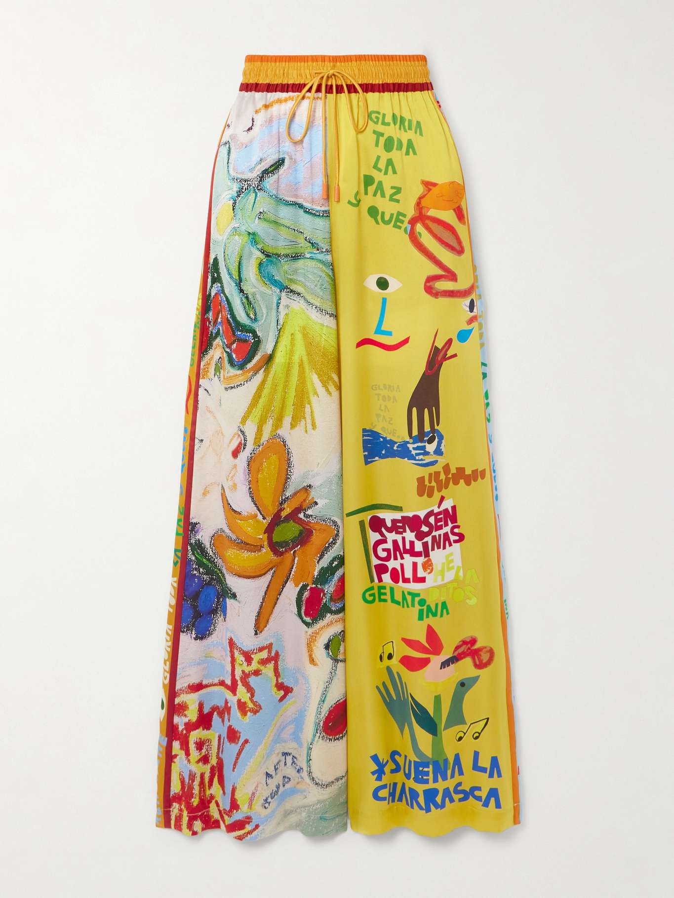 + Nadia Hernández printed silk crepe de chine wide-leg pants Multi - 1
