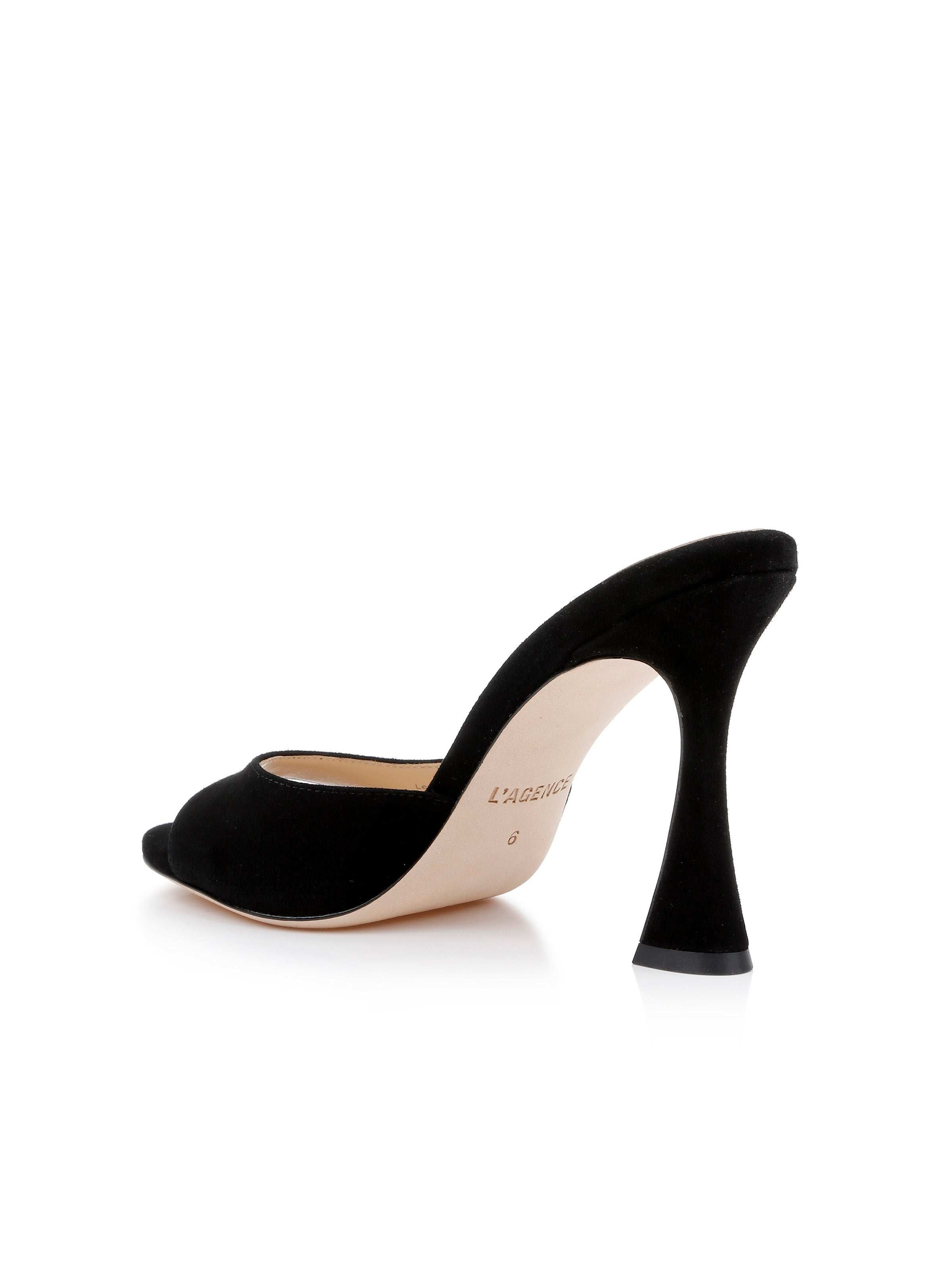 Avery Suede Peep-Toe Mule - 3