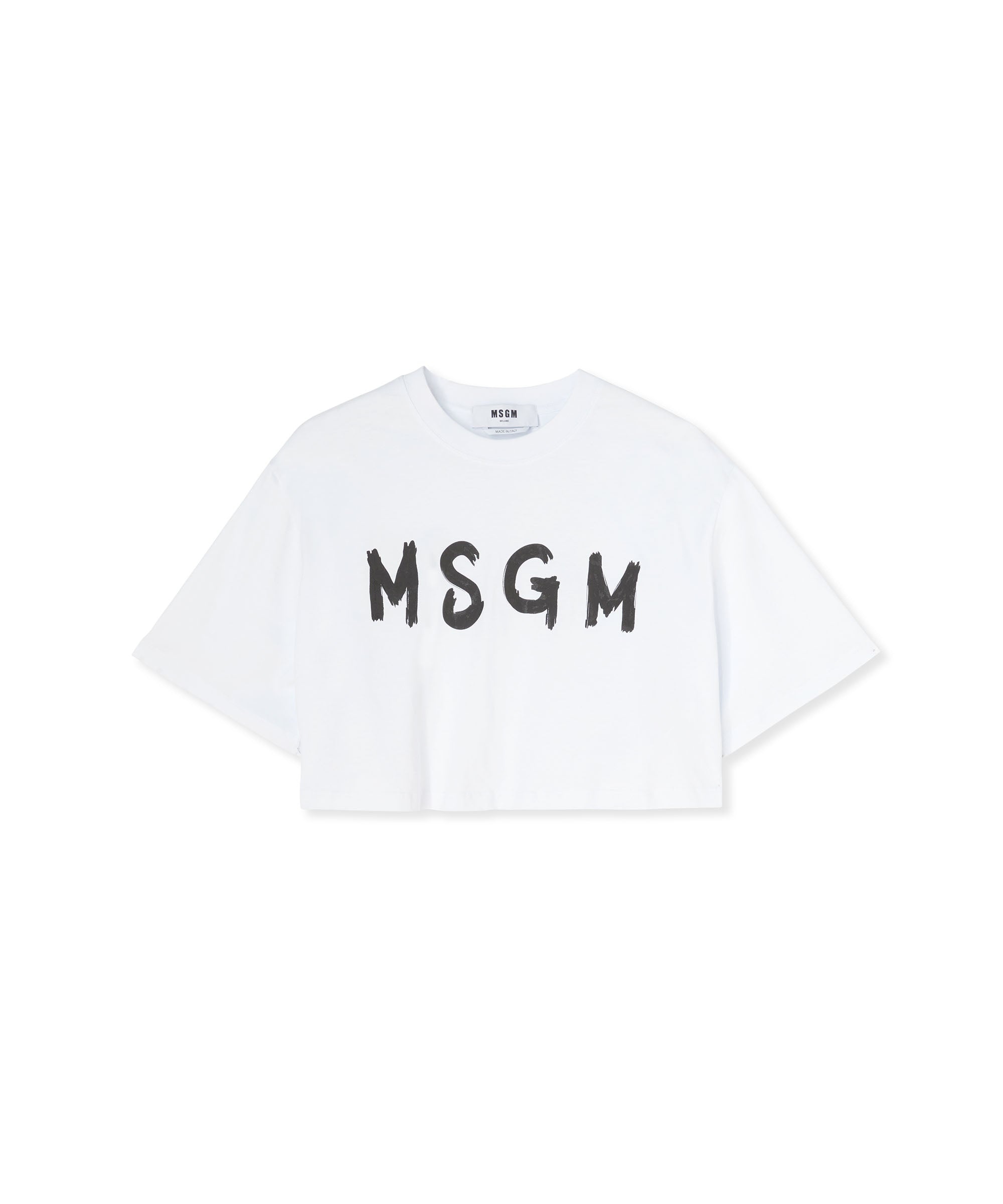Crop T-Shirt  with brushstroke logo graphic - 1