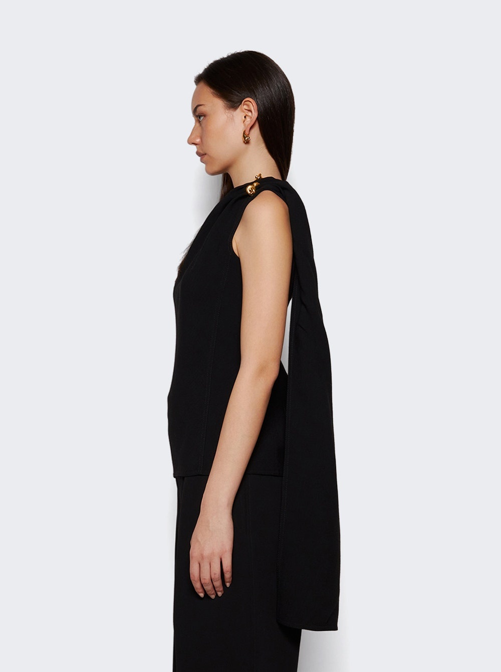 One Shoulder Top Black - 3
