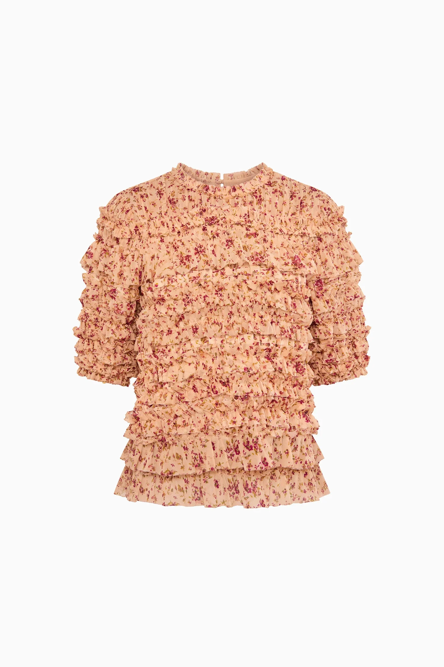 Mabel Short Sleeve Silk Top - 1